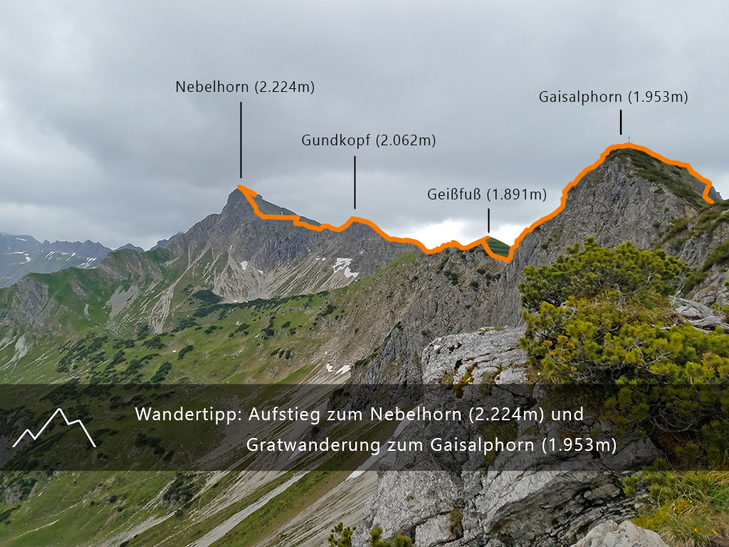 Wandertipp: Aufstieg zum Nebelhorn (2.224m) und Gratwanderung zum  Gaisalphorn (1.953m) - Reise-Geister